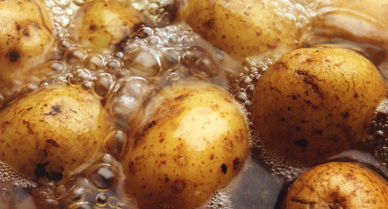 Quanto tempo leva para ferver batatas inteiras?