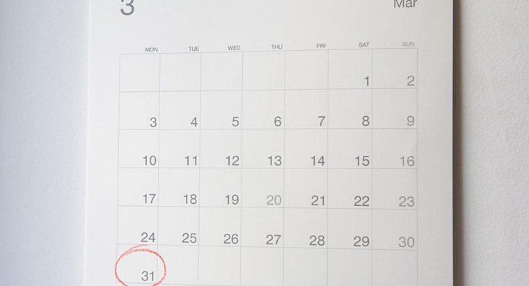 O que é um mês do calendário?