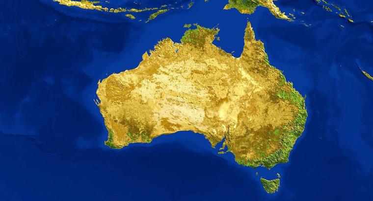 O que oceanos cercam a Austrália?