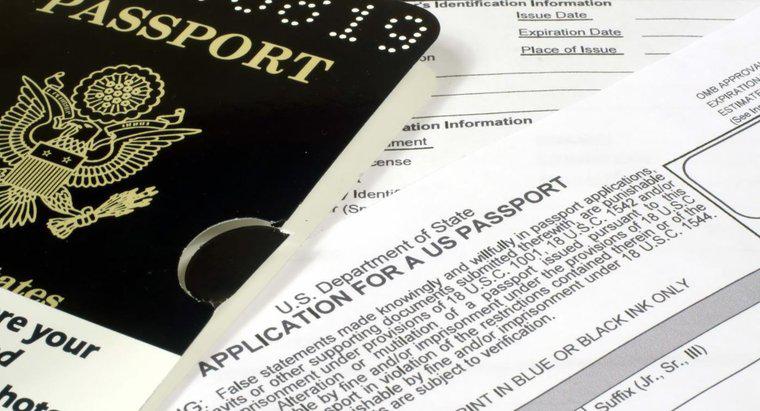 Que perguntas são feitas em um formulário de passaporte?