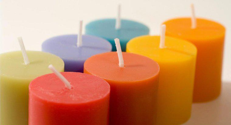 A cor afeta a taxa de queima de velas?