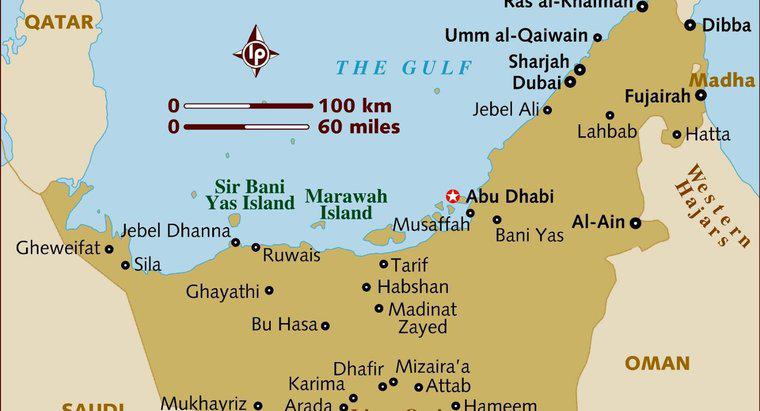 Qual é a distância entre Abu Dhabi e Dubai?