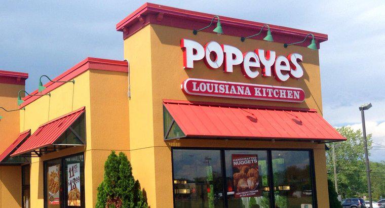Onde você pode encontrar uma lista de locais de frango Popeyes?