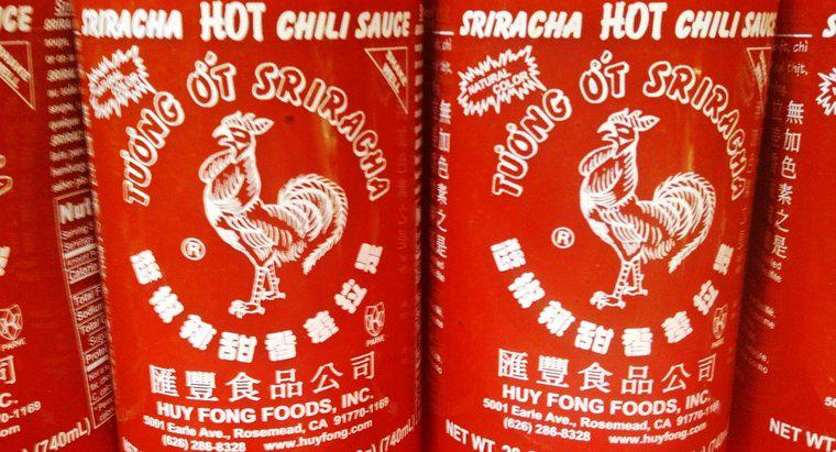 Quais são os ingredientes de Sriracha?