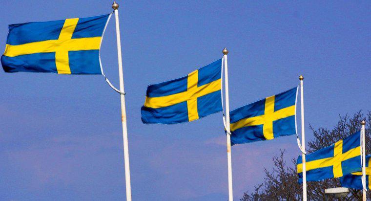 O que representam as cores da bandeira sueca?