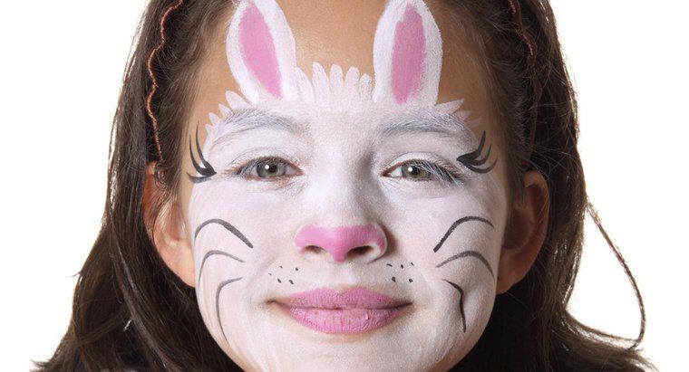 Como você pode pintar o rosto para parecer um coelho?