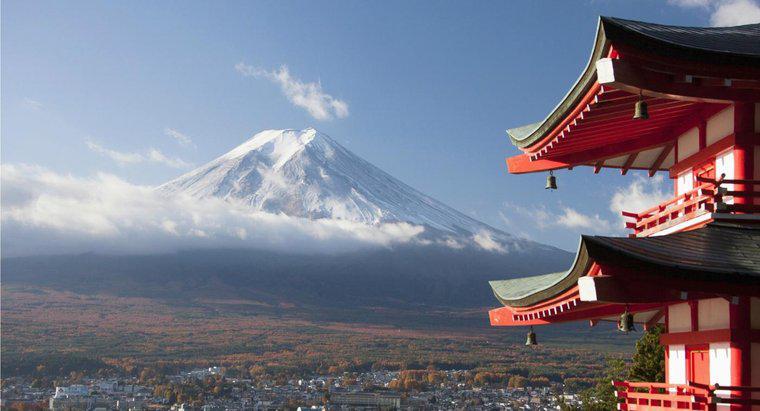 Qual é a história da erupção do Monte Fuji?