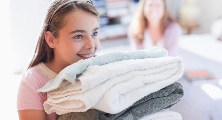 Como você impede o derramamento de toalhas de banho?