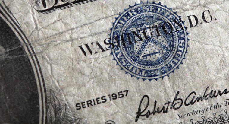 Qual é o valor de uma nota de dólar de 1957?