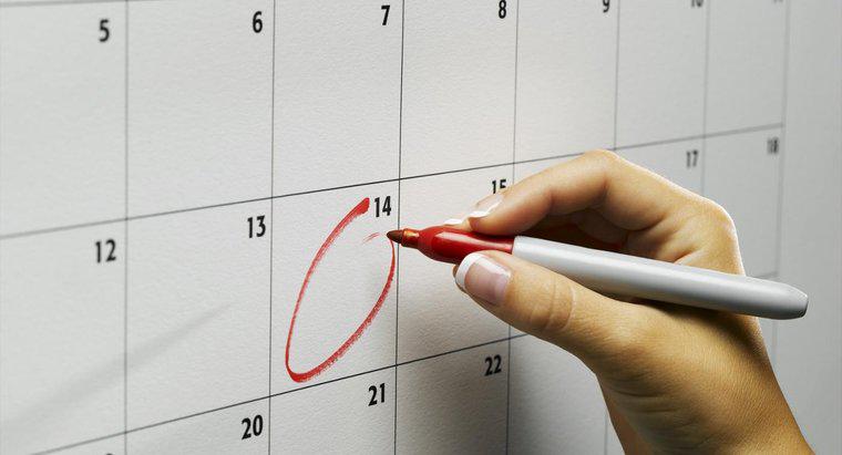 Com que frequência as datas do calendário se repetem?