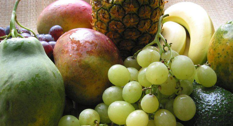 Quais são os seis grupos de frutas?