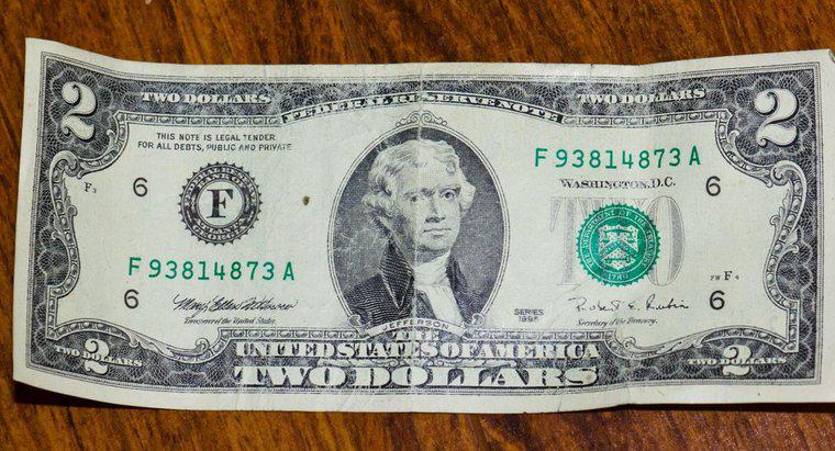 Quão raras são as notas de dois dólares?