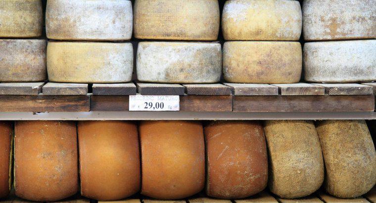 Quais são alguns nomes de queijos não processados?