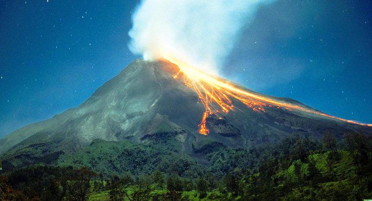 Quais são as principais características de um vulcão?