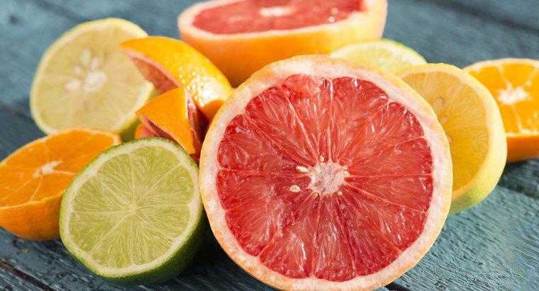 Quais frutas contêm ácido cítrico?