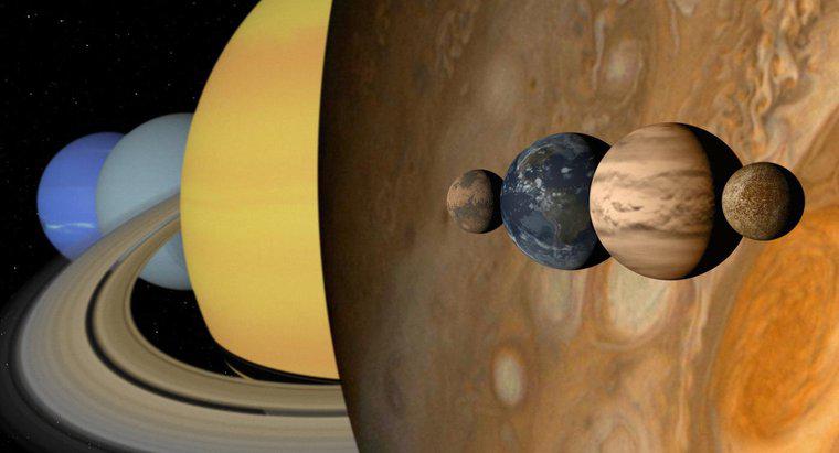Quais são os tamanhos dos nove planetas?