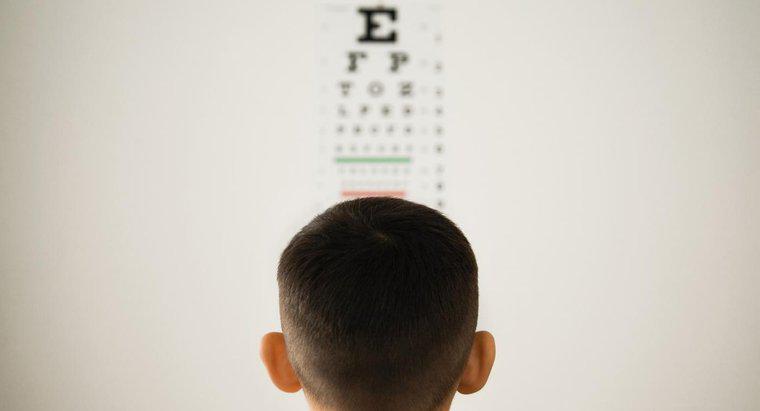 Como você usa um gráfico de exame de olho padrão?